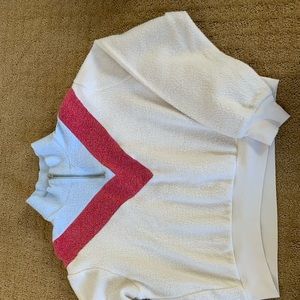 Full tilt cropped chevron zip up